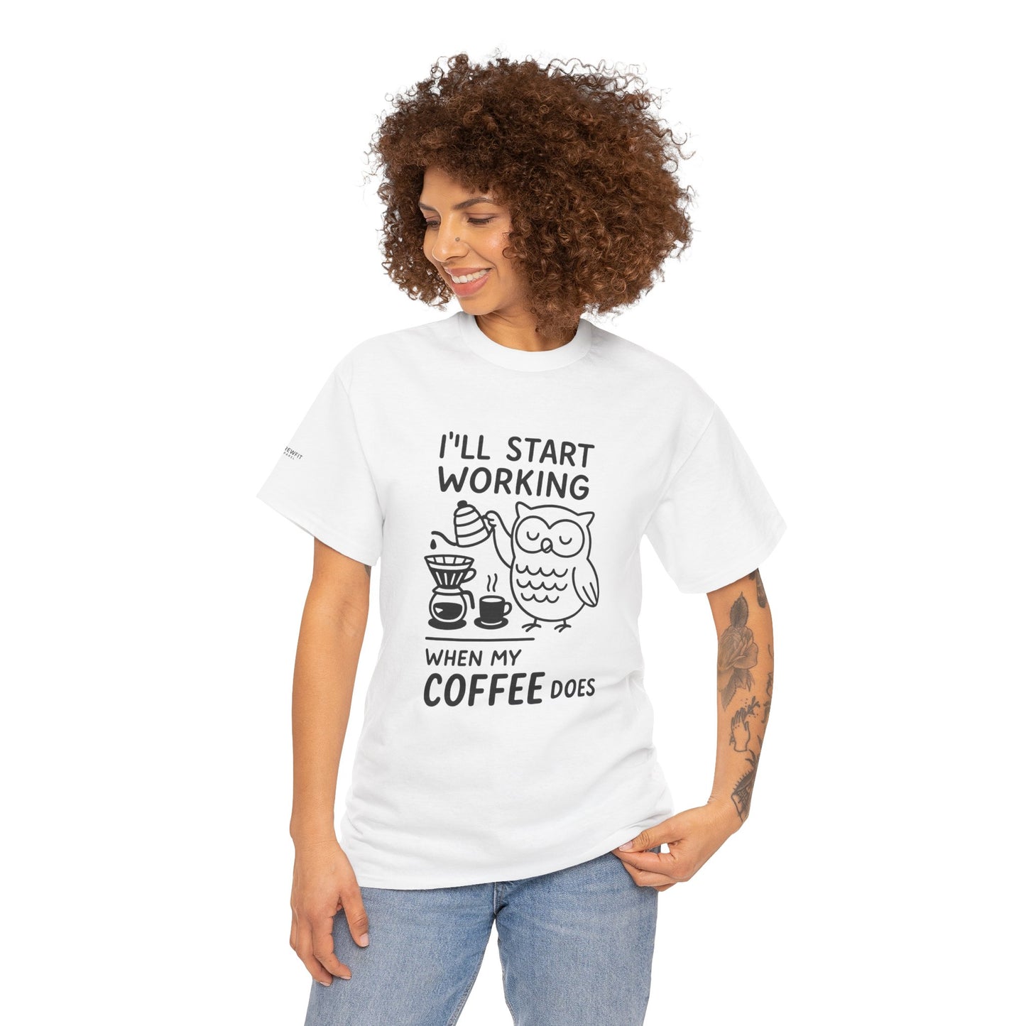 Coffee-Themed Unisex Heavy Cotton Tee, Perfect Gift for Coffee Lovers, Funny Graphic Tee, Casual Wear, Home Office Apparel