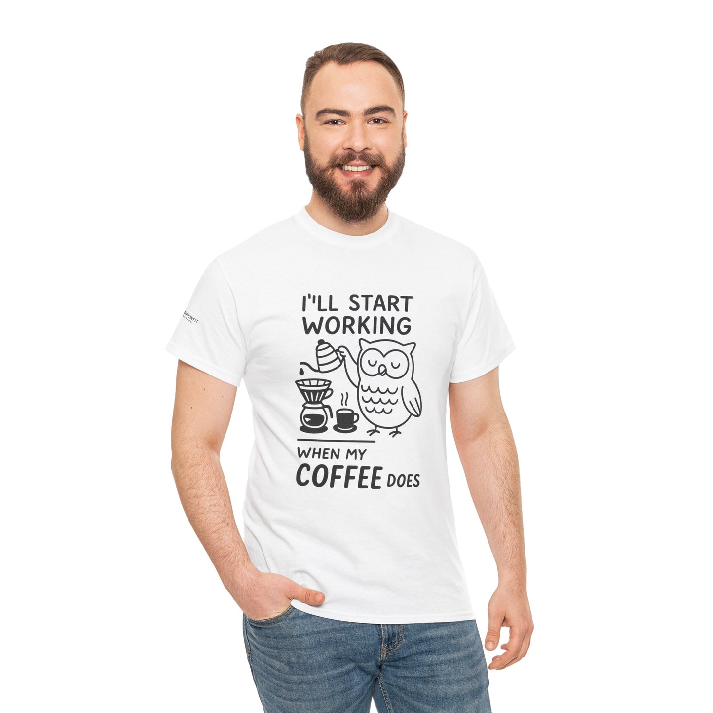Coffee-Themed Unisex Heavy Cotton Tee, Perfect Gift for Coffee Lovers, Funny Graphic Tee, Casual Wear, Home Office Apparel