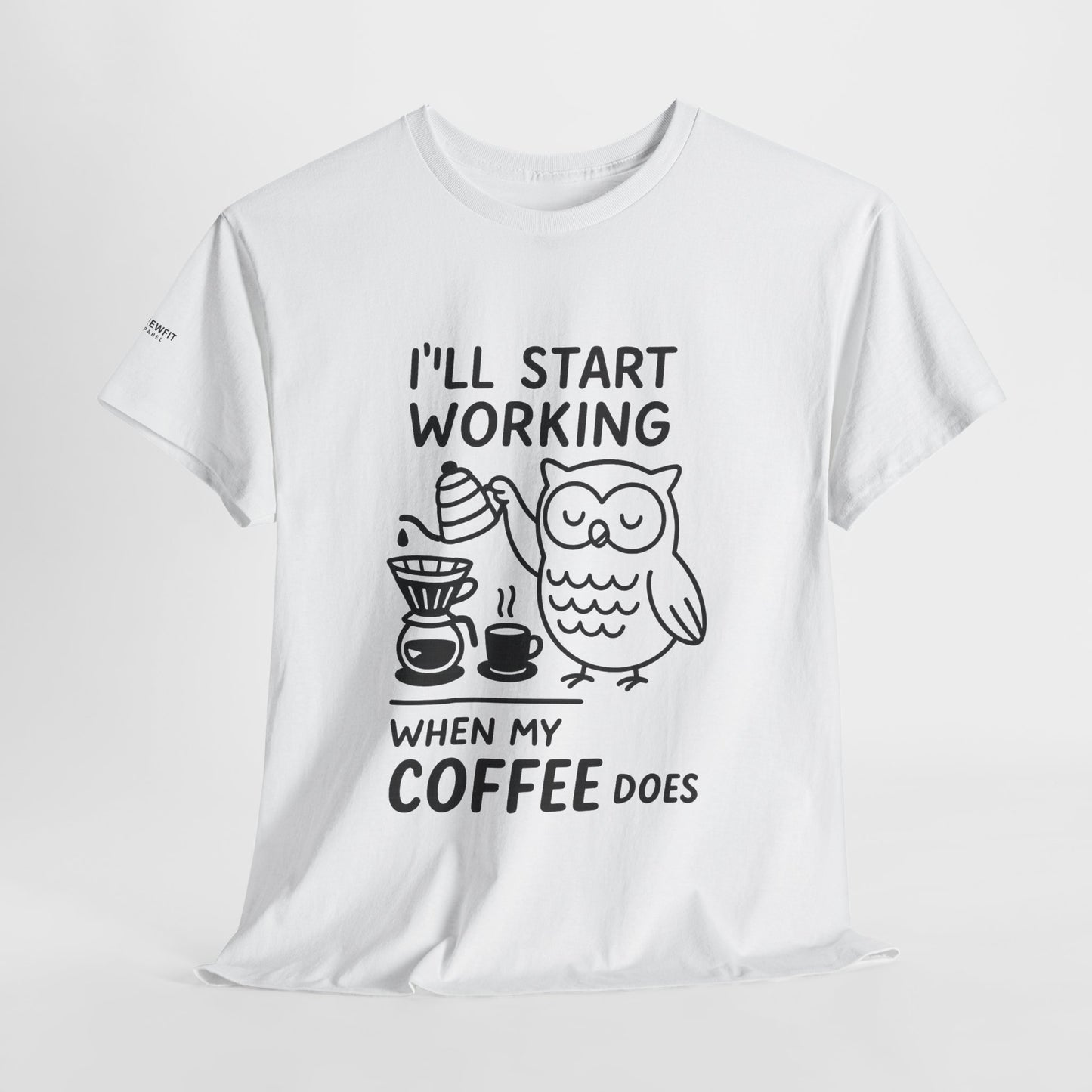 Coffee-Themed Unisex Heavy Cotton Tee, Perfect Gift for Coffee Lovers, Funny Graphic Tee, Casual Wear, Home Office Apparel