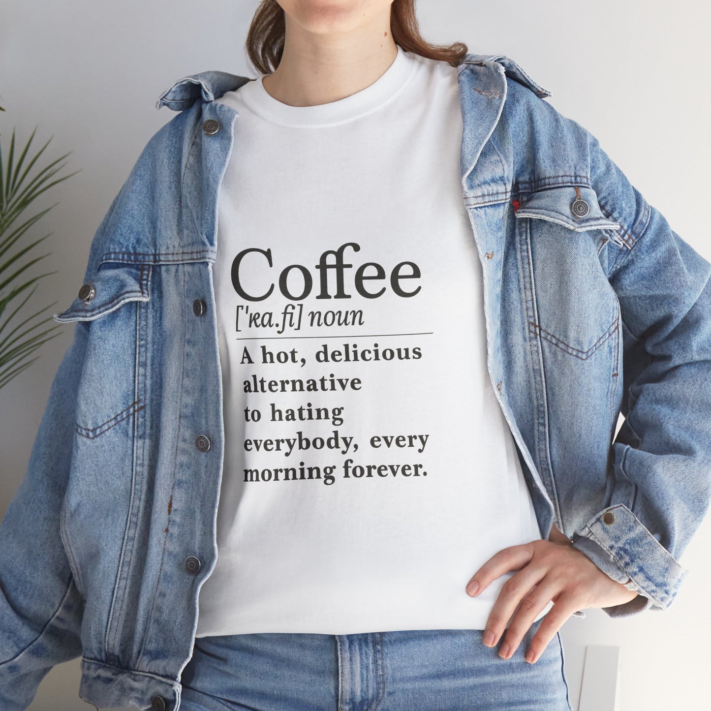 Coffee-Themed Unisex Heavy Cotton Tee - Perfect Gift for Coffee Lovers, Funny Tee, Casual Wear, Great for Birthdays, Office, or Holidays