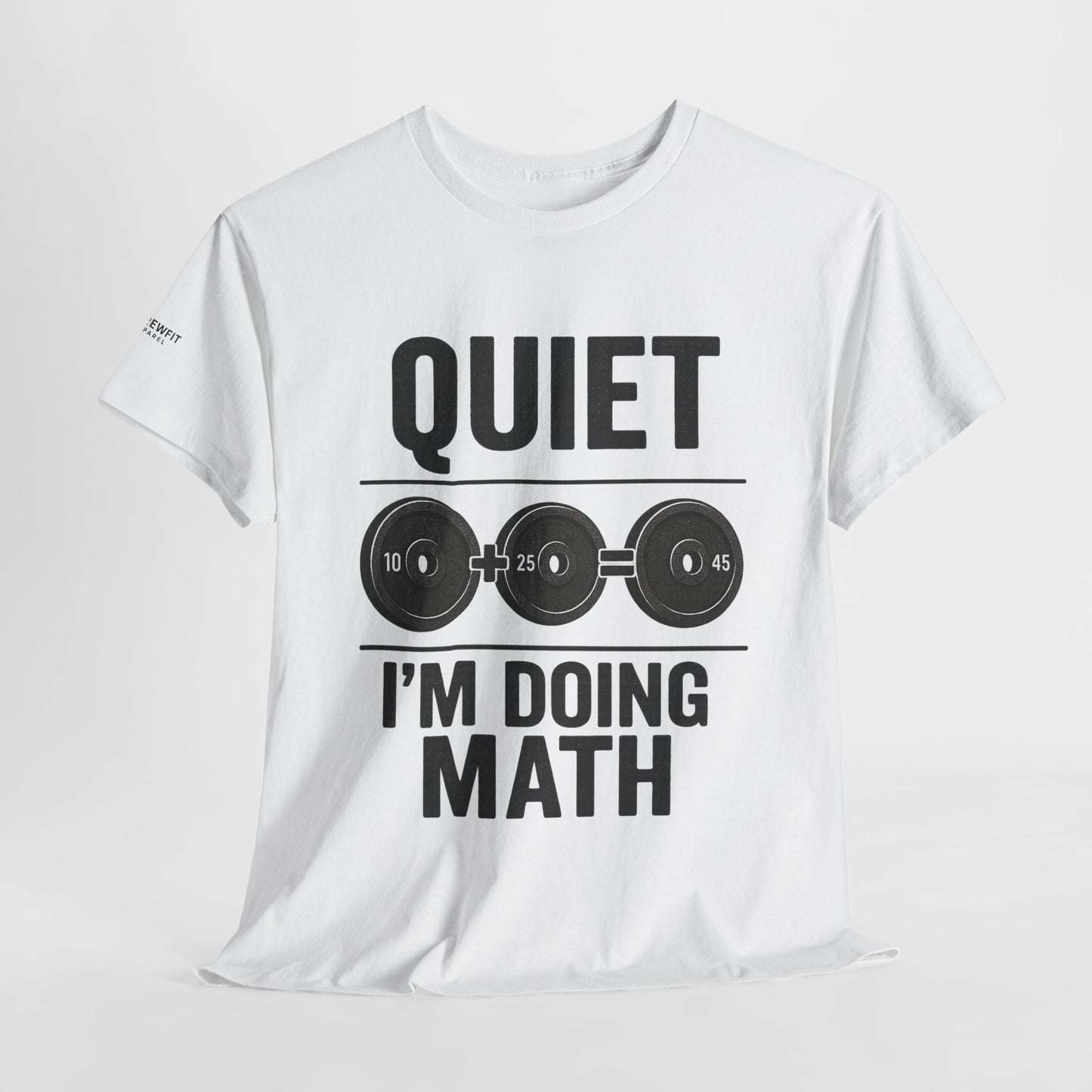 Quiet I'm Doing Math Workout Tee, Unisex Cotton Gym Shirt, Math Nerd Gift, Fitness Humor Tee, Math Lover Apparel