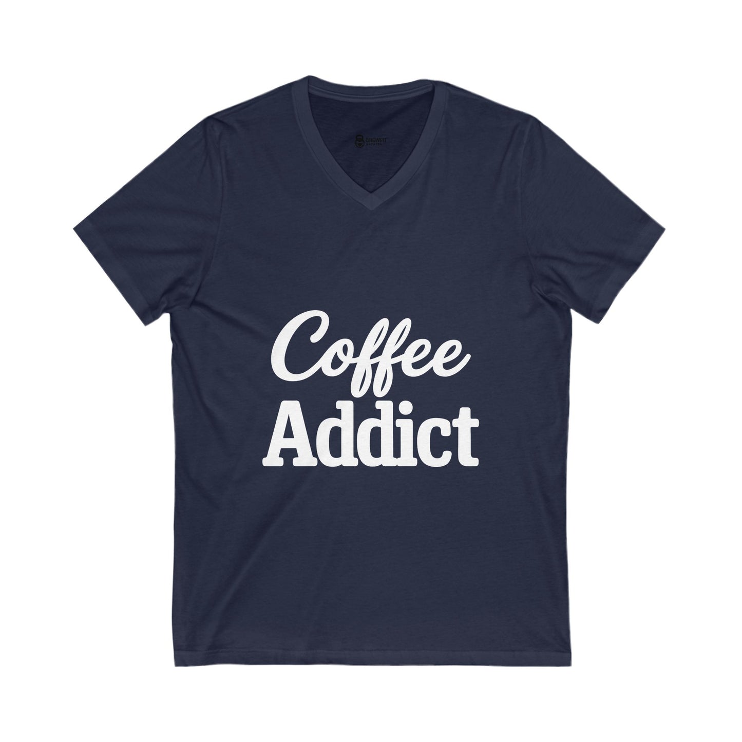Coffee Addict Unisex V-Neck Tee, Casual Shirt, Gift for Coffee Lovers, Funny Coffee Shirt, Everyday Wear, Birthday Present