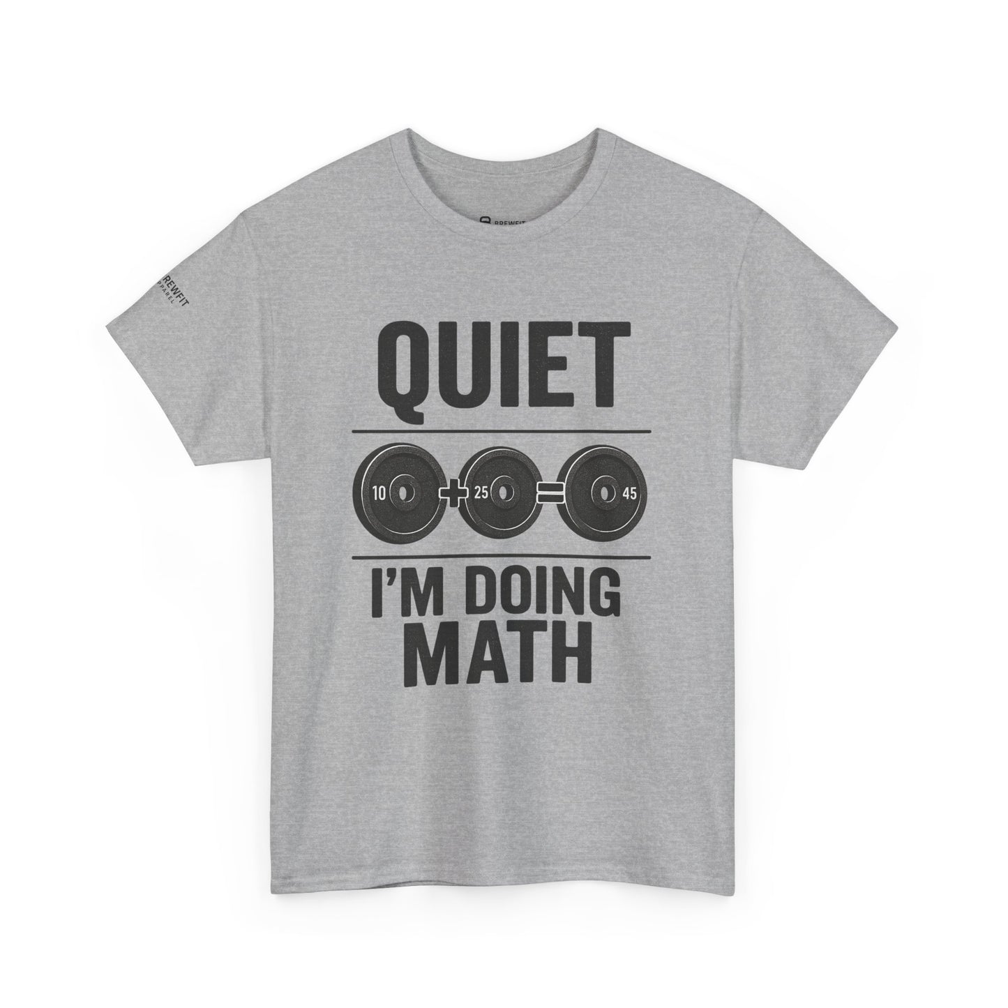 Quiet I'm Doing Math Workout Tee, Unisex Cotton Gym Shirt, Math Nerd Gift, Fitness Humor Tee, Math Lover Apparel