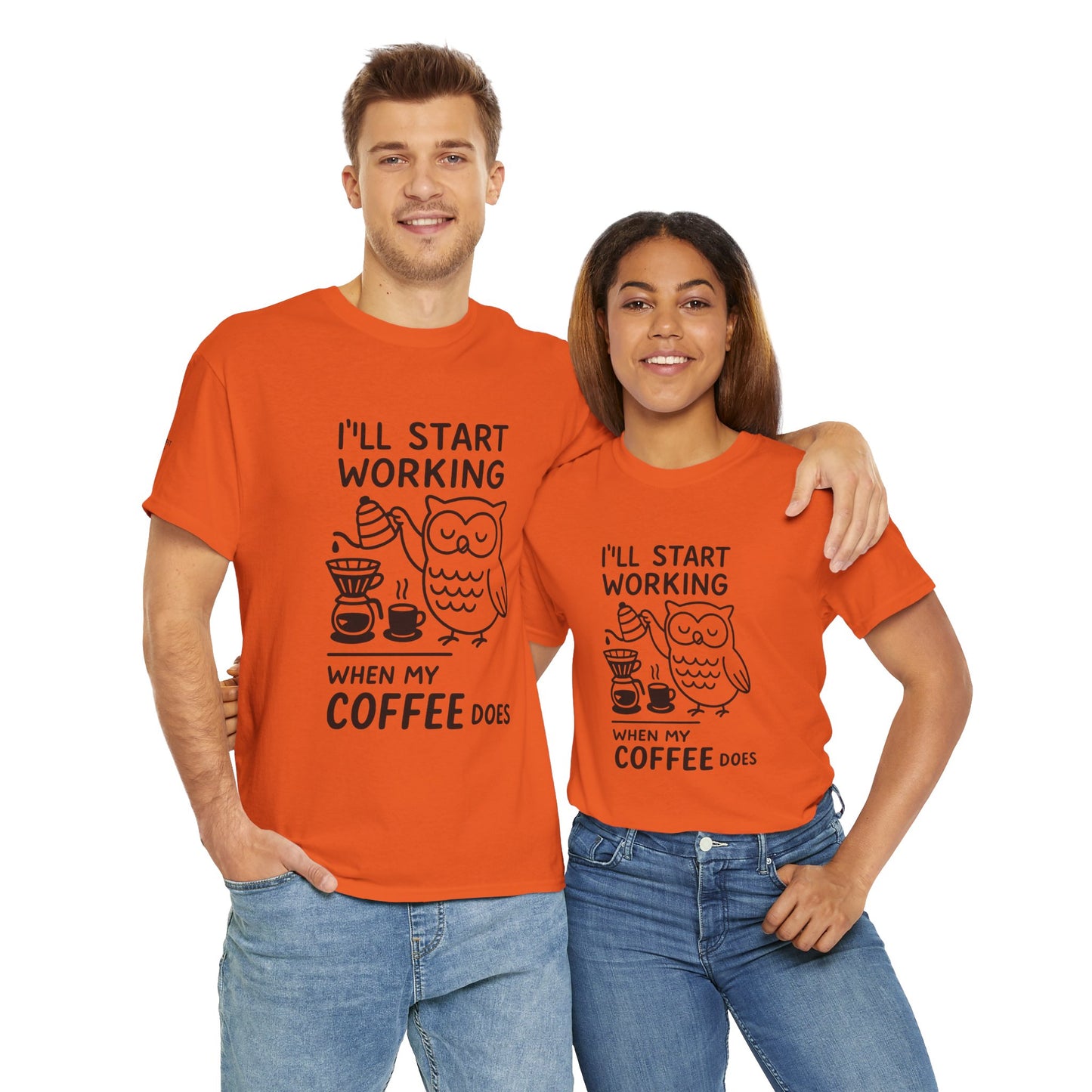 Coffee-Themed Unisex Heavy Cotton Tee, Perfect Gift for Coffee Lovers, Funny Graphic Tee, Casual Wear, Home Office Apparel