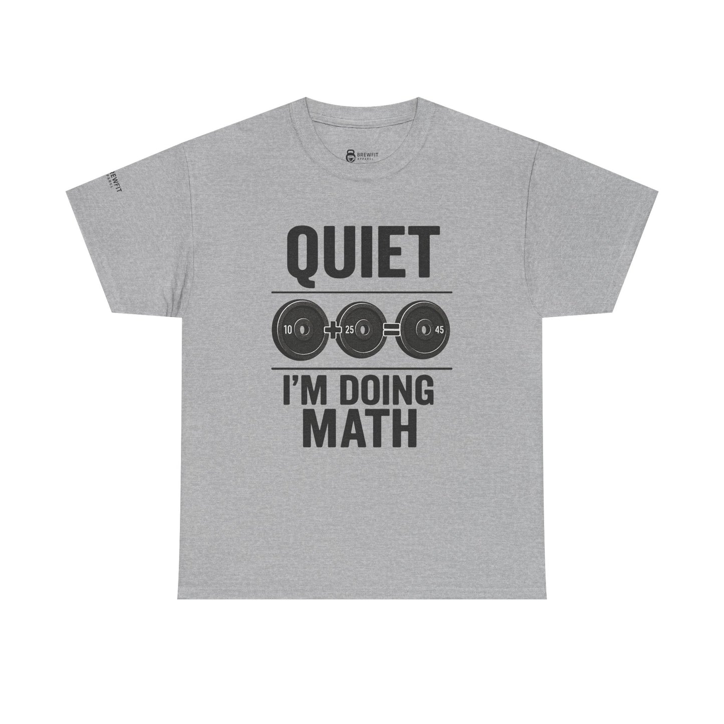 Quiet I'm Doing Math Workout Tee, Unisex Cotton Gym Shirt, Math Nerd Gift, Fitness Humor Tee, Math Lover Apparel