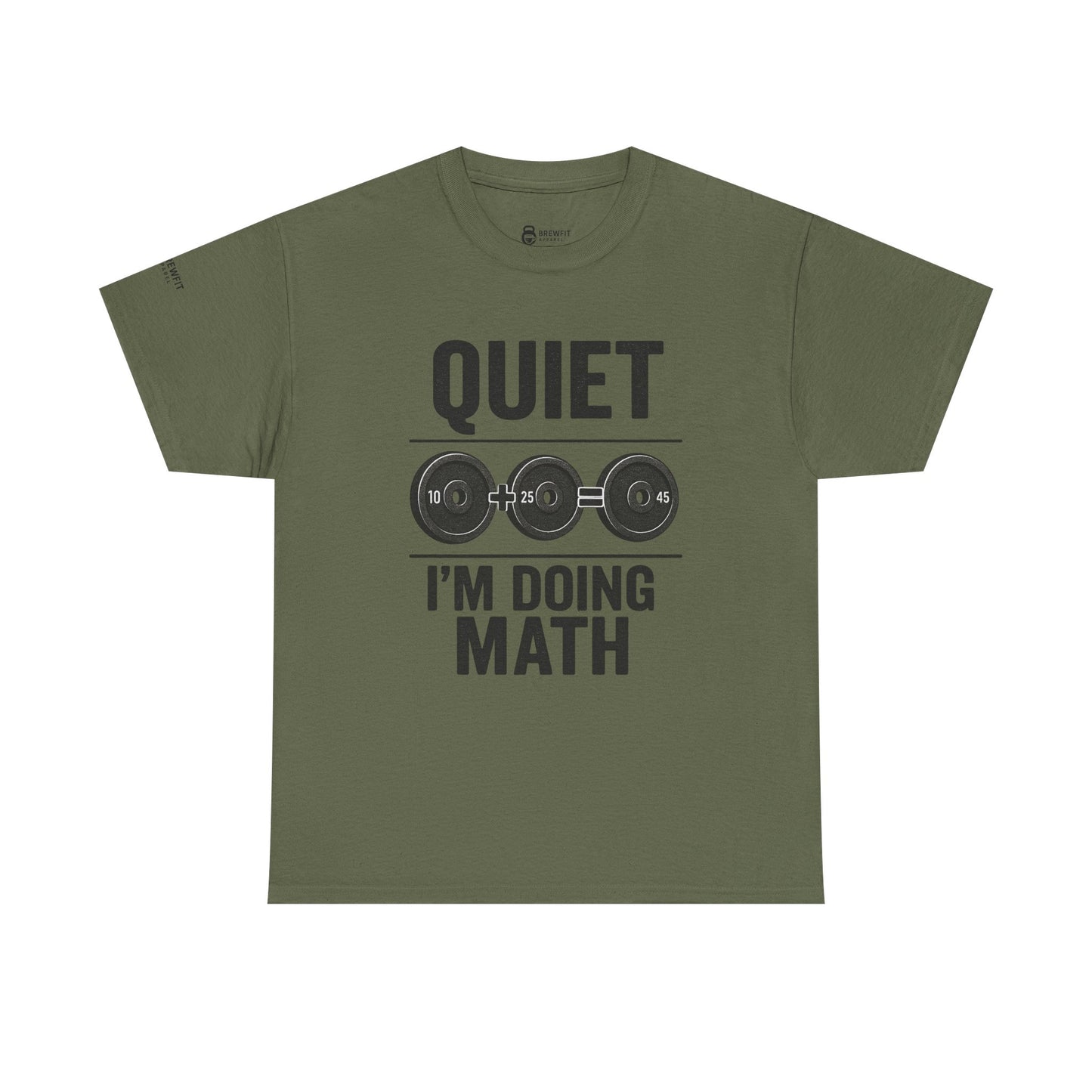 Quiet I'm Doing Math Workout Tee, Unisex Cotton Gym Shirt, Math Nerd Gift, Fitness Humor Tee, Math Lover Apparel