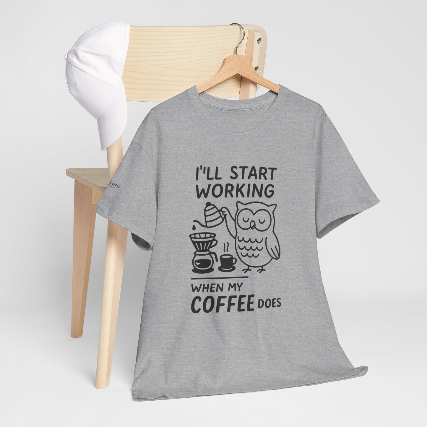 Coffee-Themed Unisex Heavy Cotton Tee, Perfect Gift for Coffee Lovers, Funny Graphic Tee, Casual Wear, Home Office Apparel