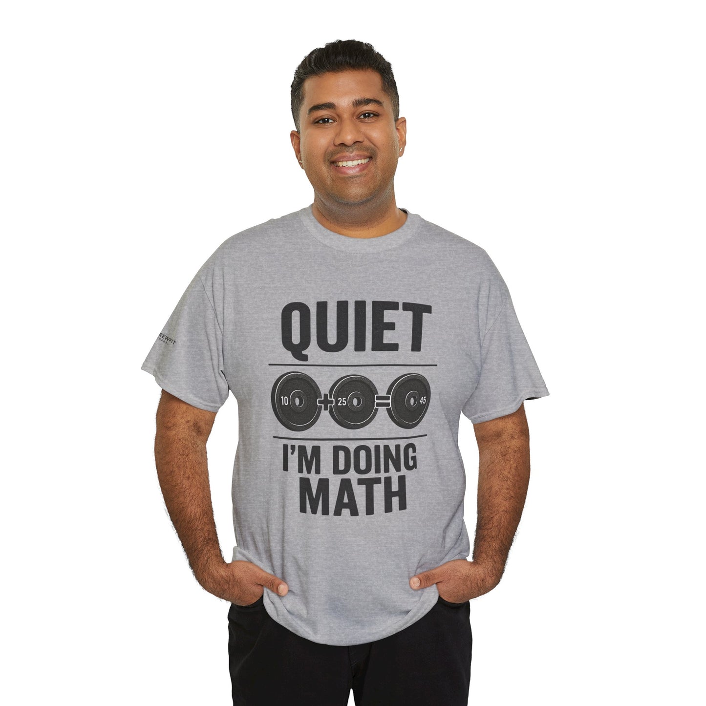 Quiet I'm Doing Math Workout Tee, Unisex Cotton Gym Shirt, Math Nerd Gift, Fitness Humor Tee, Math Lover Apparel