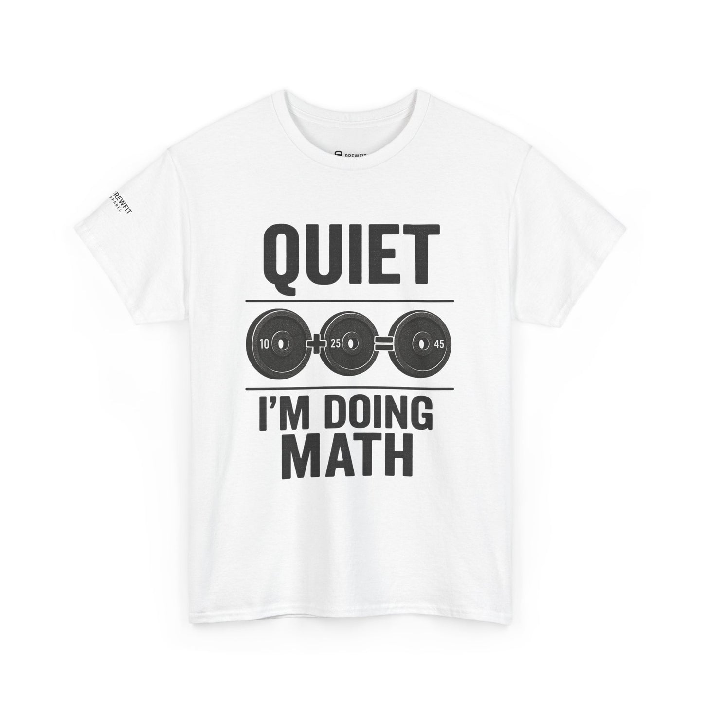 Quiet I'm Doing Math Workout Tee, Unisex Cotton Gym Shirt, Math Nerd Gift, Fitness Humor Tee, Math Lover Apparel