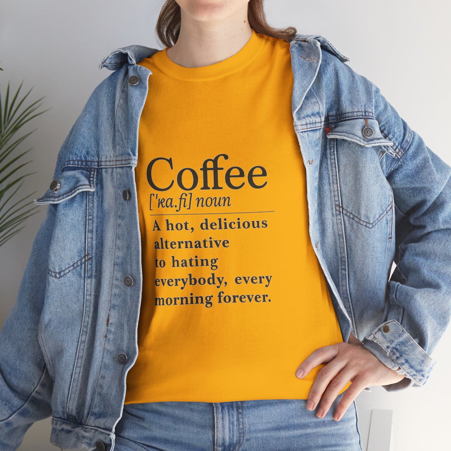 Coffee-Themed Unisex Heavy Cotton Tee - Perfect Gift for Coffee Lovers, Funny Tee, Casual Wear, Great for Birthdays, Office, or Holidays