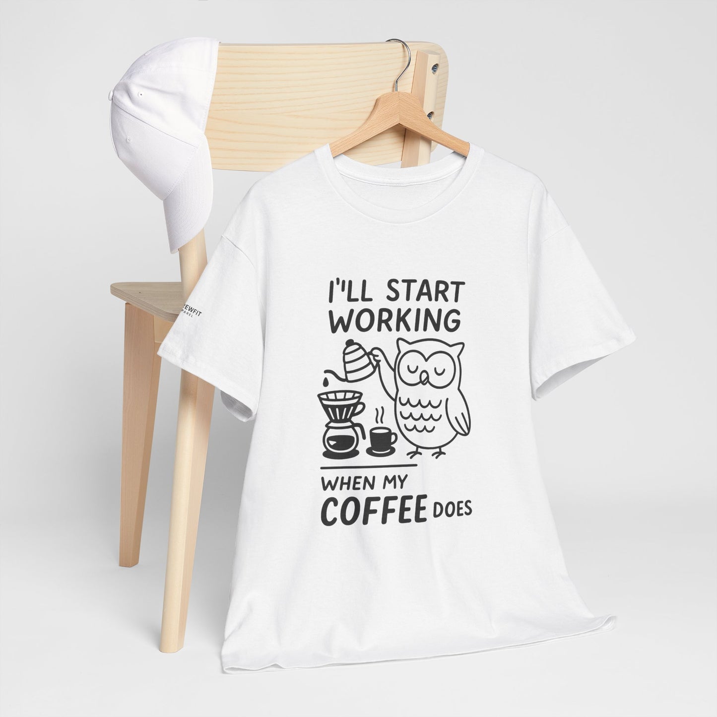 Coffee-Themed Unisex Heavy Cotton Tee, Perfect Gift for Coffee Lovers, Funny Graphic Tee, Casual Wear, Home Office Apparel