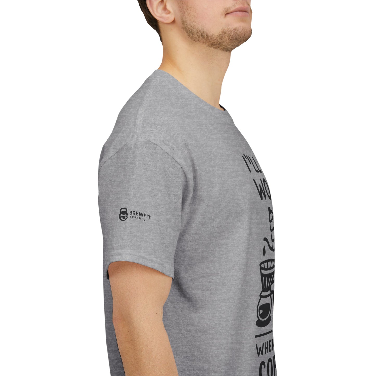 Coffee-Themed Unisex Heavy Cotton Tee, Perfect Gift for Coffee Lovers, Funny Graphic Tee, Casual Wear, Home Office Apparel