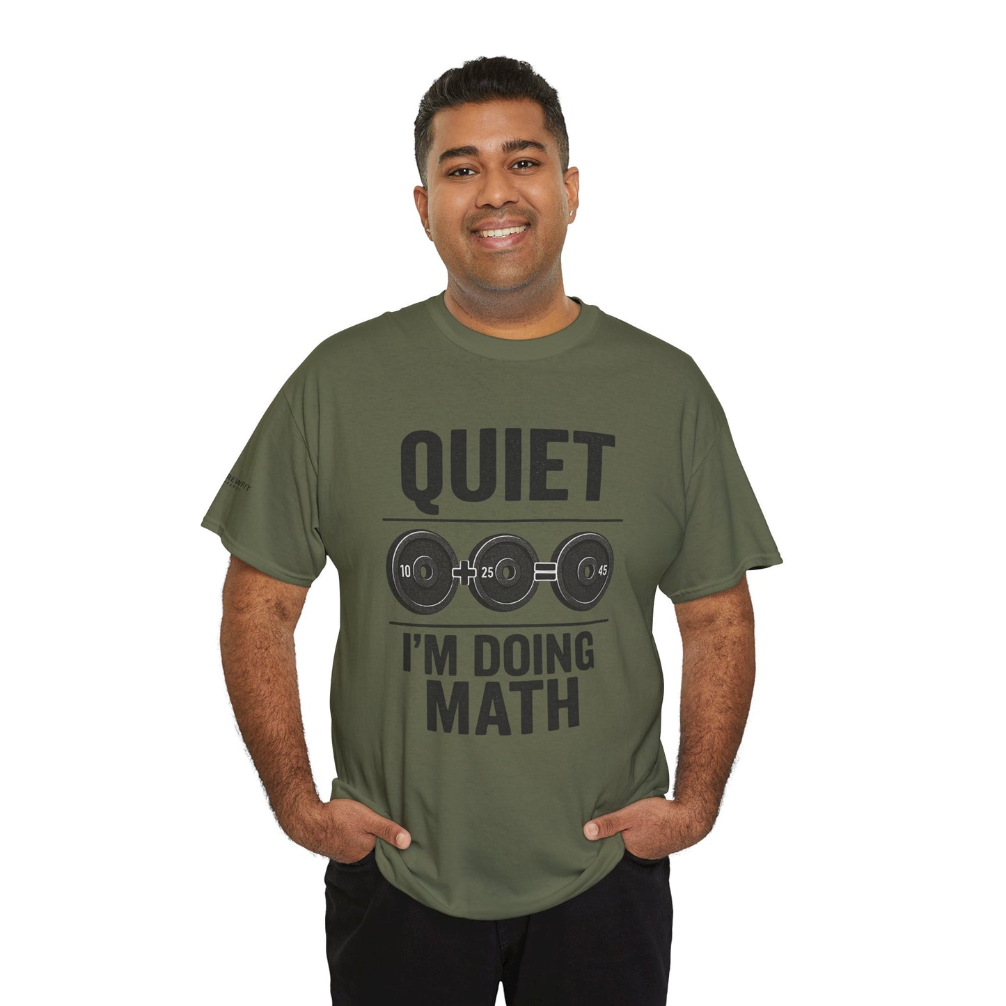 Quiet I'm Doing Math Workout Tee, Unisex Cotton Gym Shirt, Math Nerd Gift, Fitness Humor Tee, Math Lover Apparel