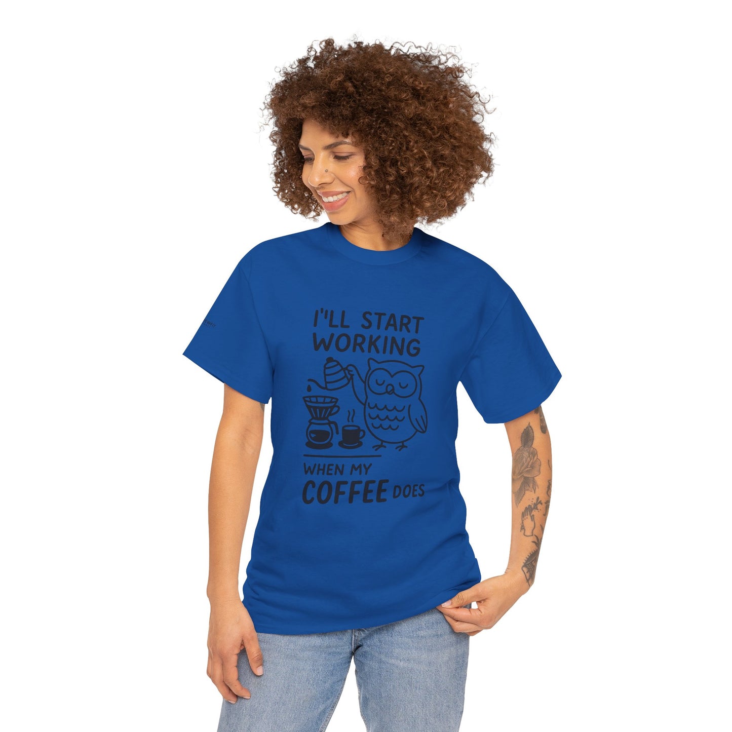 Coffee-Themed Unisex Heavy Cotton Tee, Perfect Gift for Coffee Lovers, Funny Graphic Tee, Casual Wear, Home Office Apparel