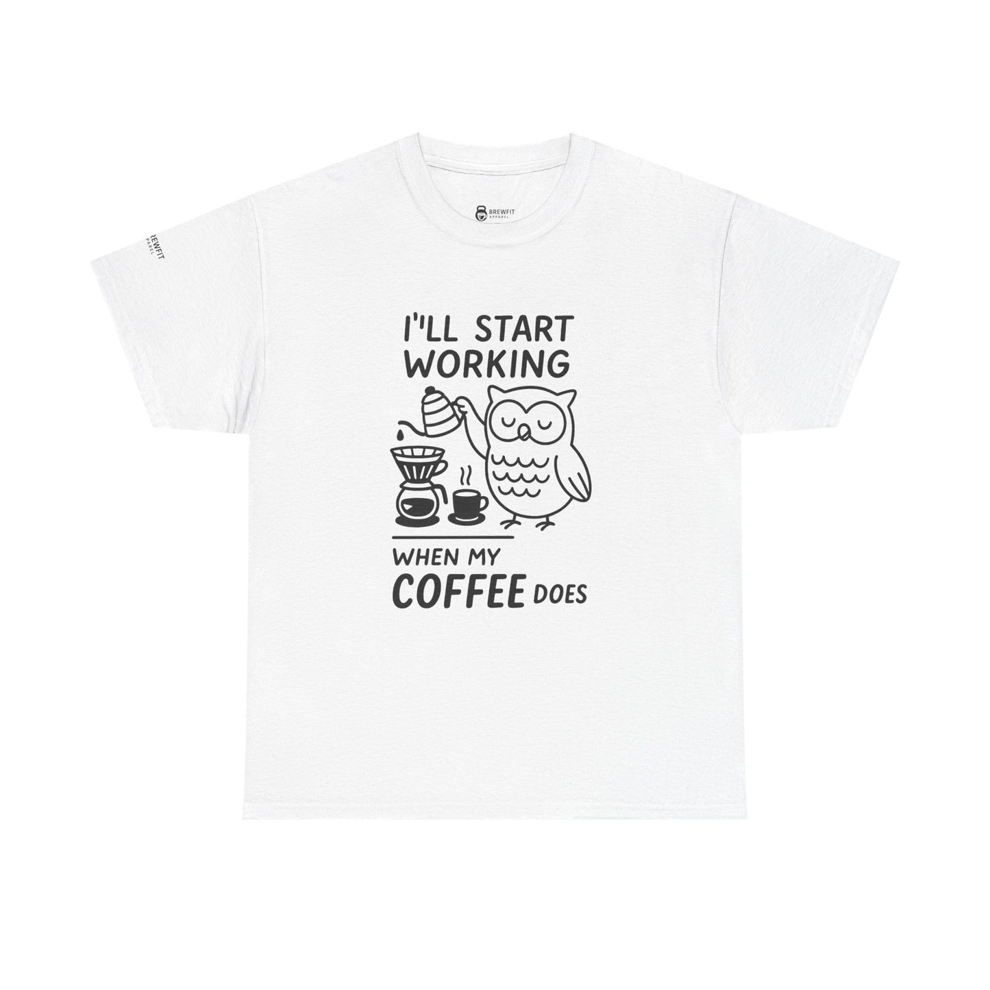Coffee-Themed Unisex Heavy Cotton Tee, Perfect Gift for Coffee Lovers, Funny Graphic Tee, Casual Wear, Home Office Apparel