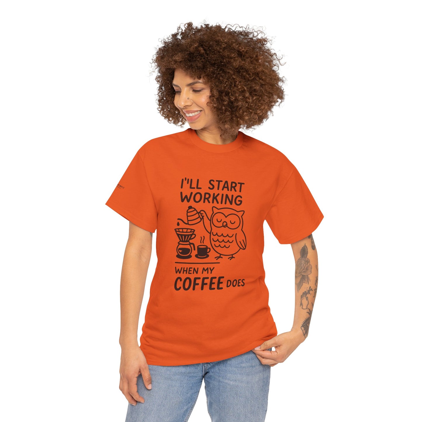 Coffee-Themed Unisex Heavy Cotton Tee, Perfect Gift for Coffee Lovers, Funny Graphic Tee, Casual Wear, Home Office Apparel