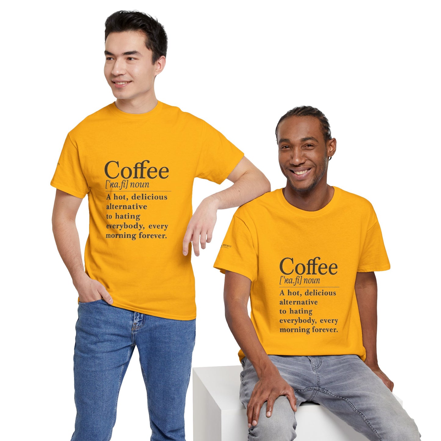 Coffee-Themed Unisex Heavy Cotton Tee - Perfect Gift for Coffee Lovers, Funny Tee, Casual Wear, Great for Birthdays, Office, or Holidays