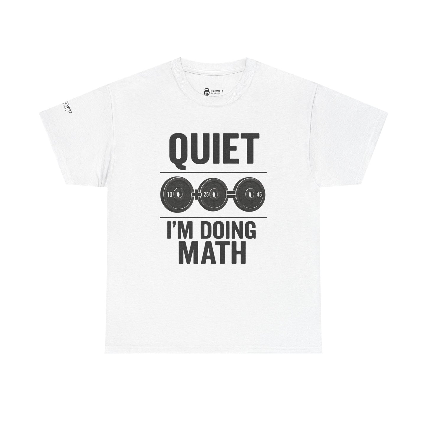 Quiet I'm Doing Math Workout Tee, Unisex Cotton Gym Shirt, Math Nerd Gift, Fitness Humor Tee, Math Lover Apparel