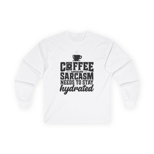 Coffee Sarcasm Long Sleeve Tee, Unisex Casual Shirt, Funny Gift for Coffee Lovers, Humor Apparel, Perfect for Birthdays, Coffee Day, [...]