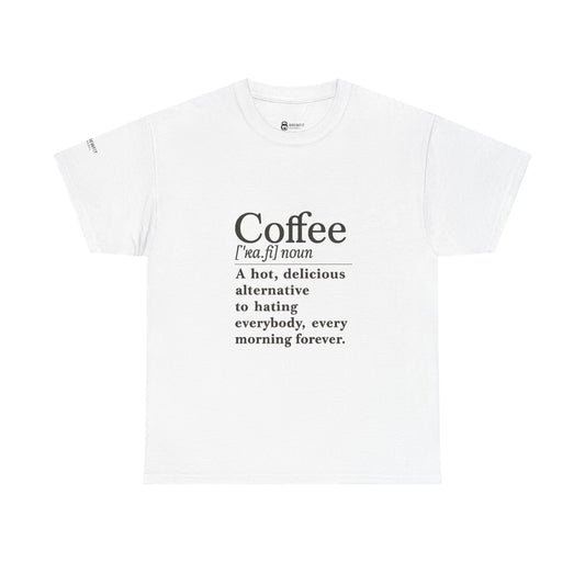 Coffee-Themed Unisex Heavy Cotton Tee - Perfect Gift for Coffee Lovers, Funny Tee, Casual Wear, Great for Birthdays, Office, or Holidays