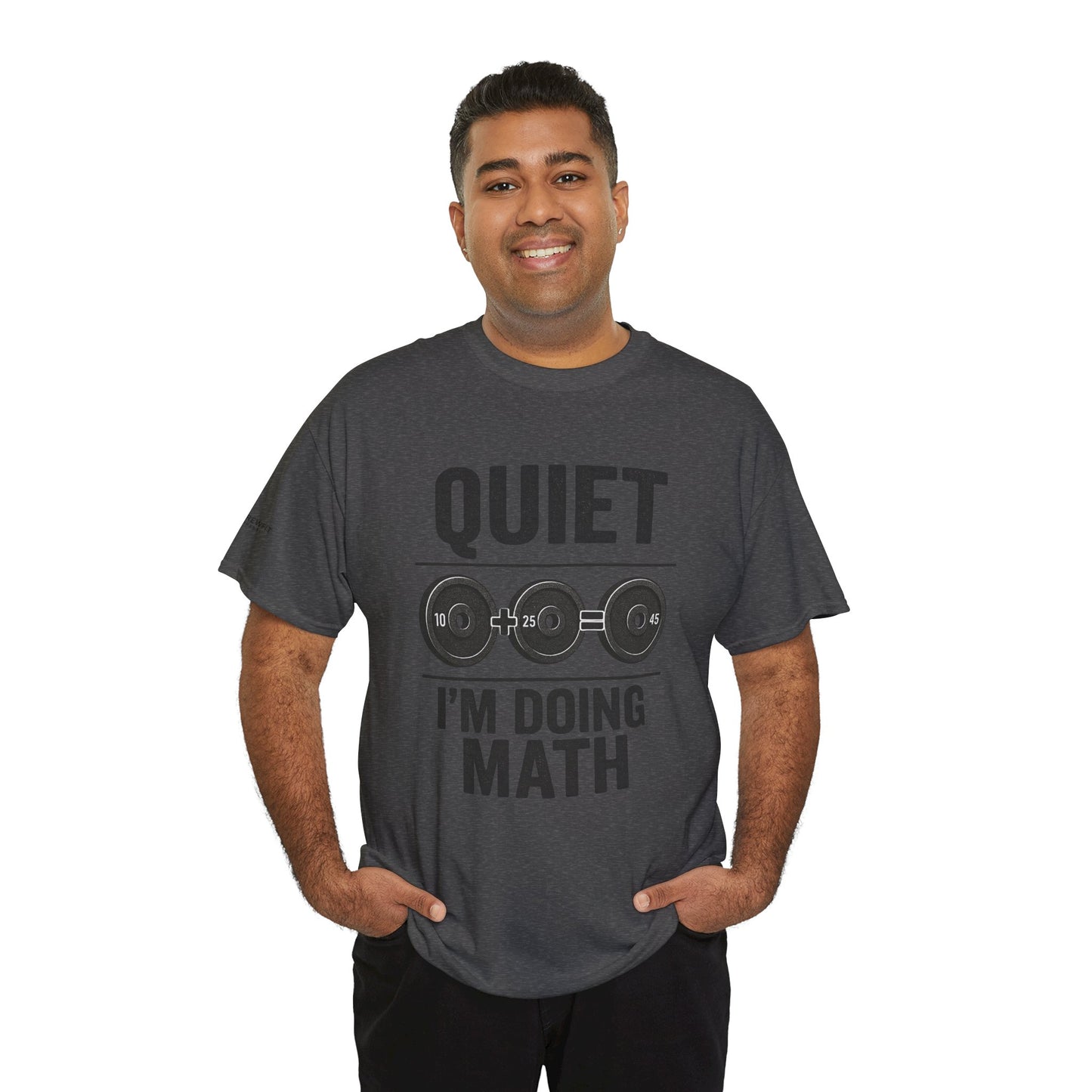 Quiet I'm Doing Math Workout Tee, Unisex Cotton Gym Shirt, Math Nerd Gift, Fitness Humor Tee, Math Lover Apparel