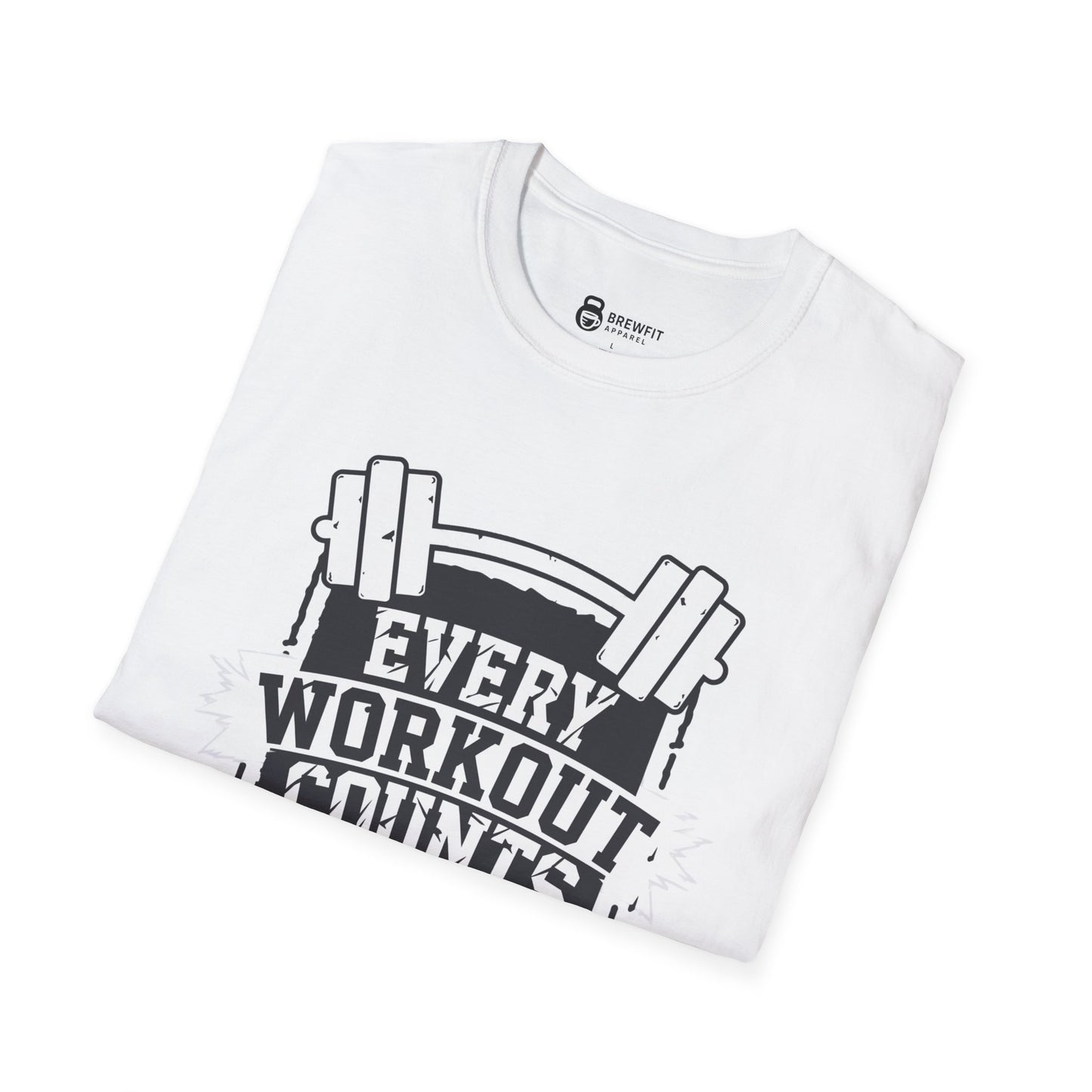 Unisex Workout Motivational T-Shirt, Fitness Apparel, Gym Gift, Exercise Top, Every Workout Counts Tee, Casual Wear