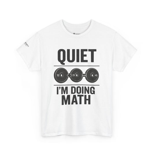 Quiet I'm Doing Math Workout Tee, Unisex Cotton Gym Shirt, Math Nerd Gift, Fitness Humor Tee, Math Lover Apparel