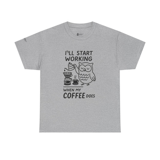 Coffee-Themed Unisex Heavy Cotton Tee, Perfect Gift for Coffee Lovers, Funny Graphic Tee, Casual Wear, Home Office Apparel