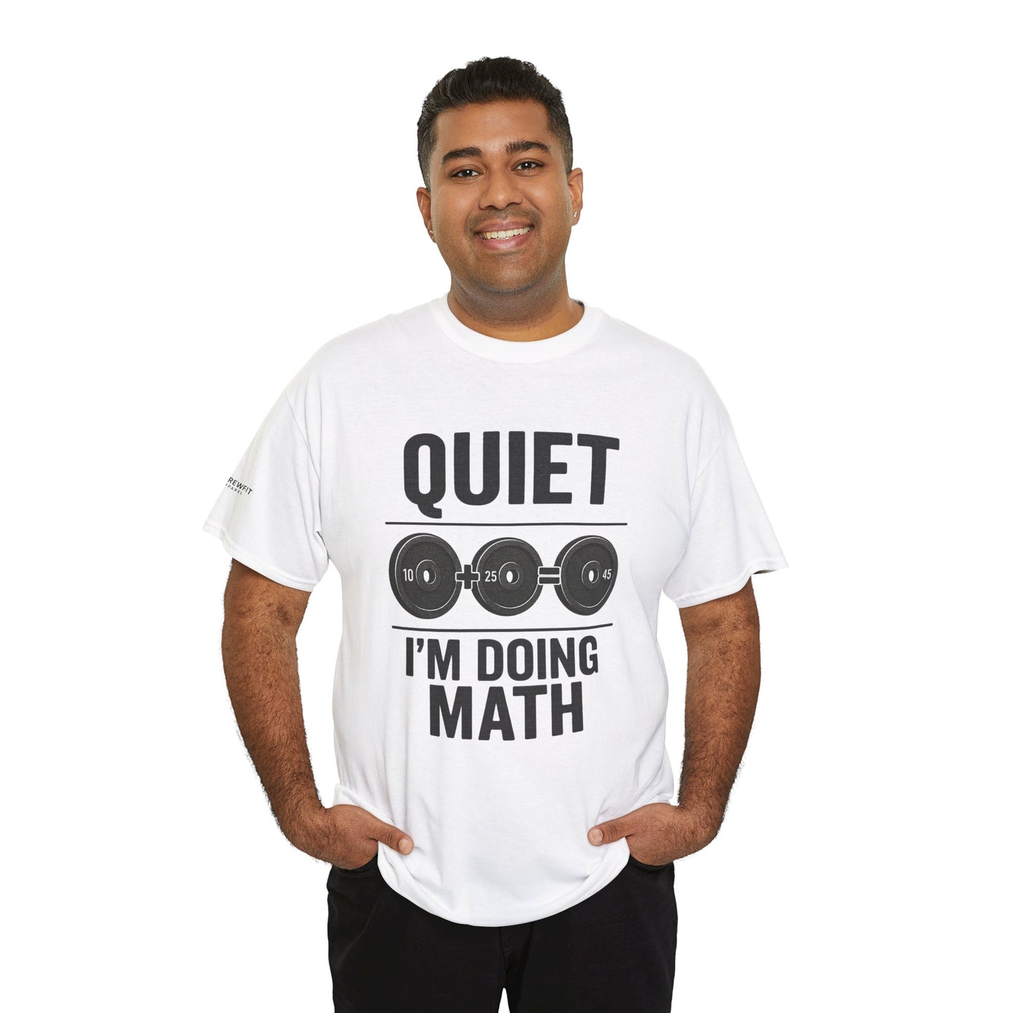 Quiet I'm Doing Math Workout Tee, Unisex Cotton Gym Shirt, Math Nerd Gift, Fitness Humor Tee, Math Lover Apparel