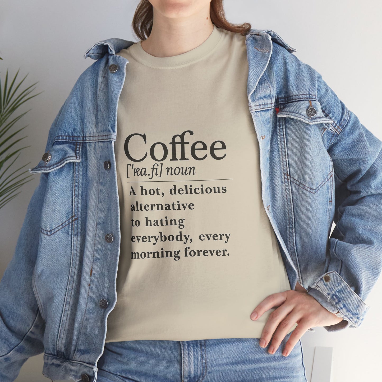 Coffee-Themed Unisex Heavy Cotton Tee - Perfect Gift for Coffee Lovers, Funny Tee, Casual Wear, Great for Birthdays, Office, or Holidays