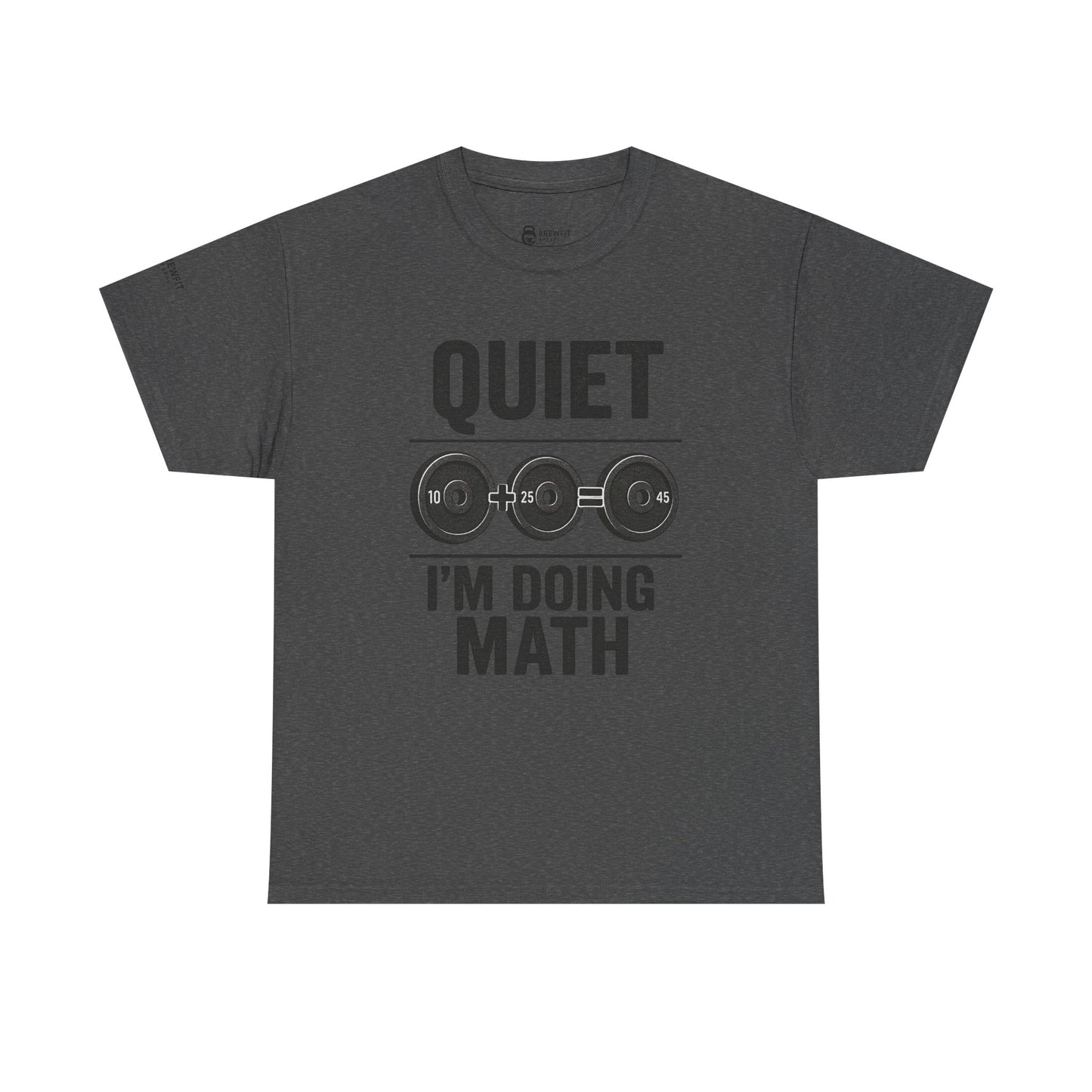 Quiet I'm Doing Math Workout Tee, Unisex Cotton Gym Shirt, Math Nerd Gift, Fitness Humor Tee, Math Lover Apparel