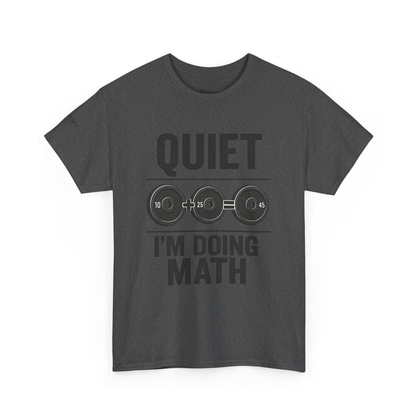 Quiet I'm Doing Math Workout Tee, Unisex Cotton Gym Shirt, Math Nerd Gift, Fitness Humor Tee, Math Lover Apparel